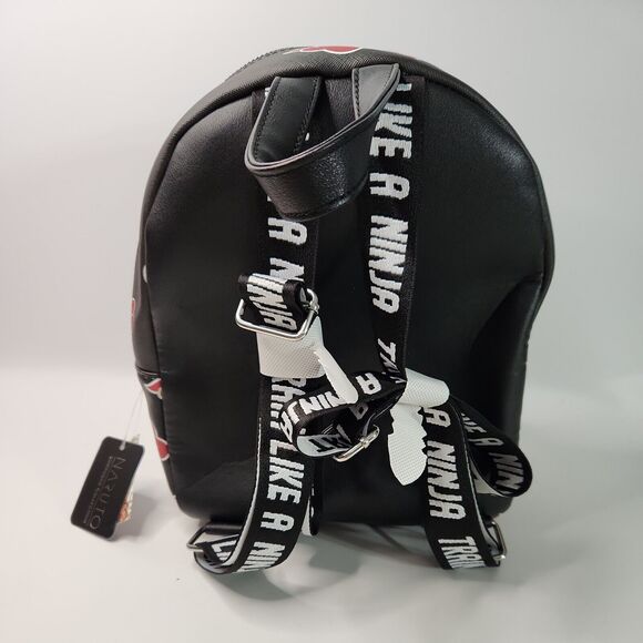 Bioworld Naruto Shippuden Collection Akatsuki Red Cloud Mini Backpack Purse ~NEW - Picture 3 of 13